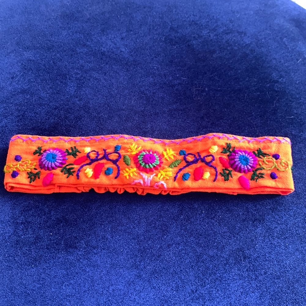 Hand embroidered head band